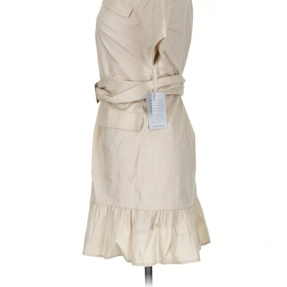 NWT Donna Morgan Shirt Dress with Belt (Sand) Size 0 - Picture 4 of 8